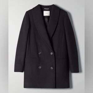 Wilfred Reeves Wool & Cashmere Coat in Black